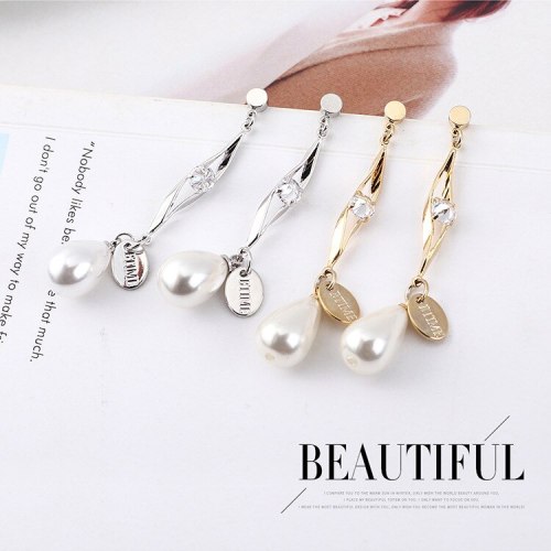 European New Style Cool Fashion Pearl Earrings Female S925 Sterling Silver Needle Stud Earrings Jewelry 138942