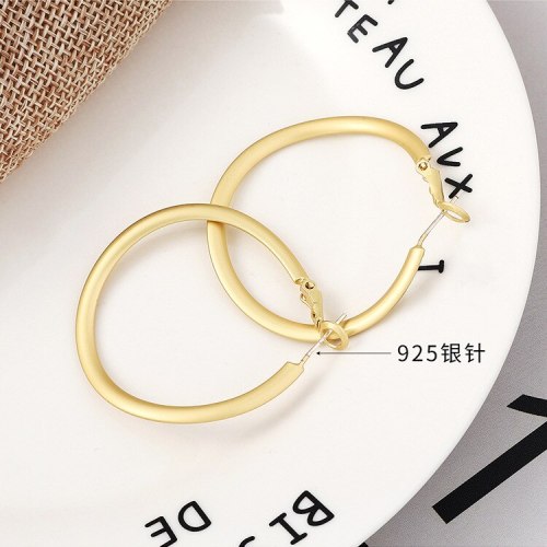 New European and American Exaggerated Simple Earrings Female Ring S925 Silver Pin Earrings Small Jewelry 138709