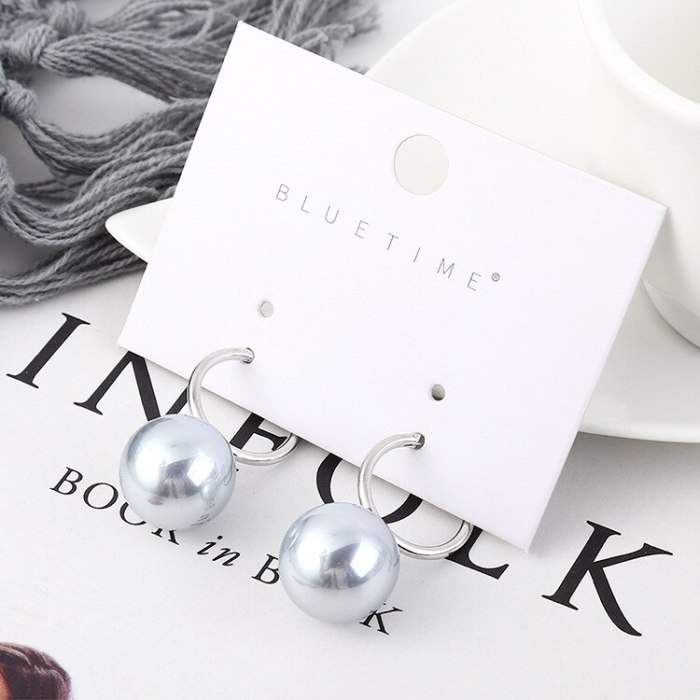 Korean-Style Simple and All-match Stud Earrings Female Pearl Earrings Hipster Jewelry 139553