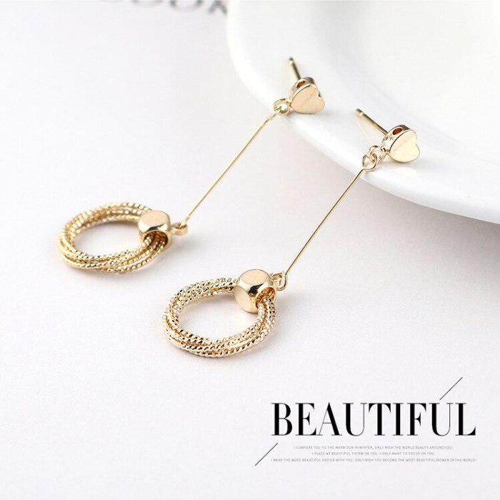 S925 Sterling Silver Needle Stud Earrings Korean Elegant Fashion Lovely Tassel Earrings Female Ring Ear Rings 138959