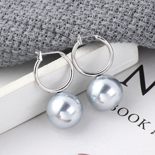Korean-Style Simple and All-match Stud Earrings Female Pearl Earrings Hipster Jewelry 139553