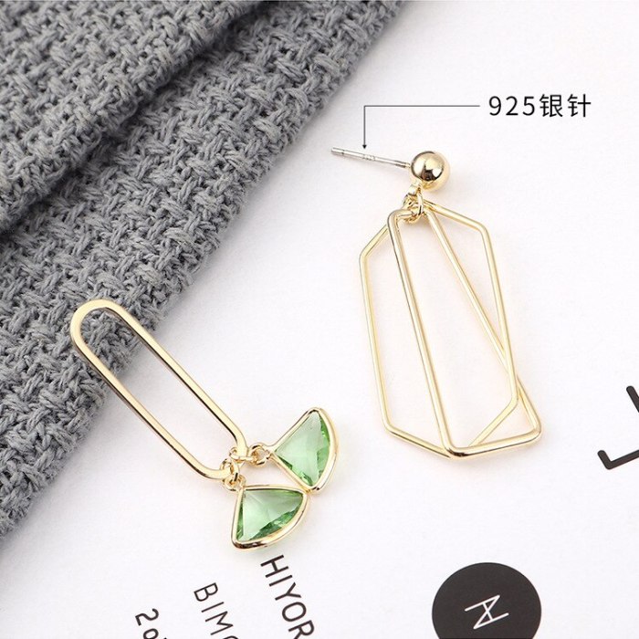 New Korean Personality Dress Fan Earrings Ladies Fashion Exaggerated Irregular Geometric Earrings Jewelry 139994