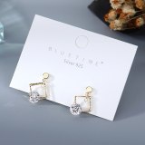 S925 Silver Needle Korean Exquisite Small Zircon Earrings Women's Simple Fashion Stud Earrings B-4861