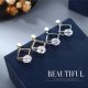 S925 Silver Needle Korean Exquisite Small Zircon Earrings Women's Simple Fashion Stud Earrings B-4861