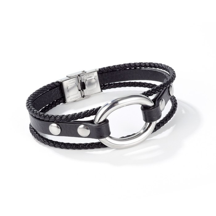 European Style Fashion Simple Fashion Men's Multi-layer Leather Bracelet Gb1398