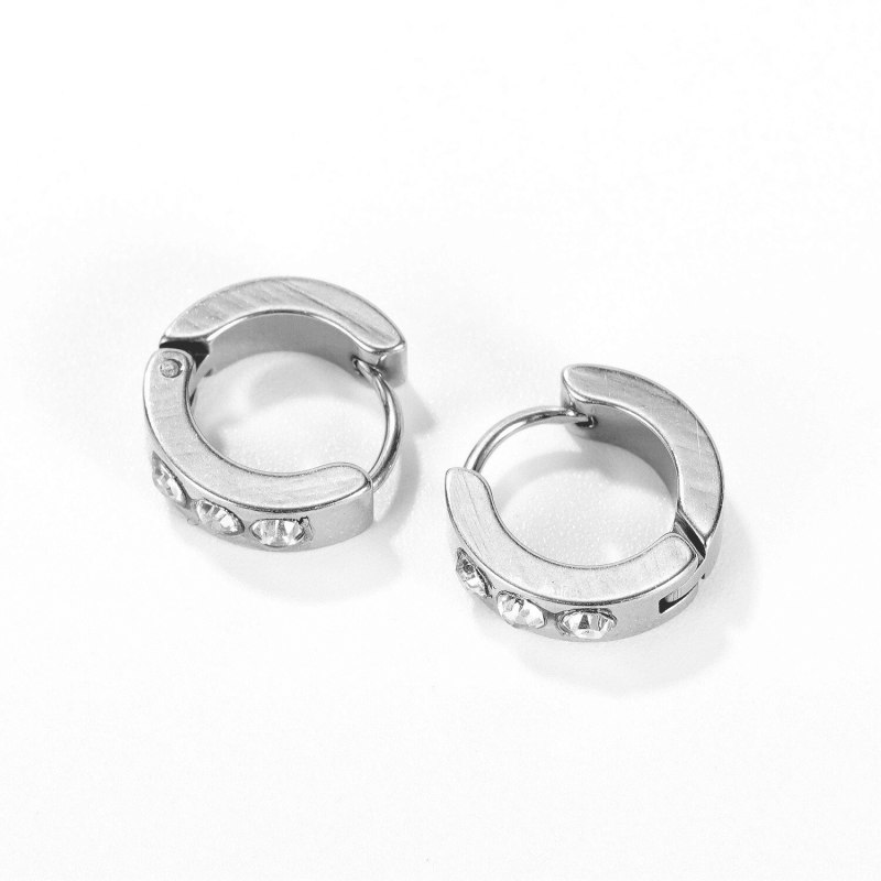 Japanese and Korean Hip-hop Punk Wind Stud Earrings Wholesale Classic Diamond Men Titanium Earrings Jewelry Gb636