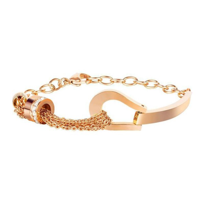 2020 Trend Joker Jewelry Female Rose Gold Titanium Steel Cylinder Diamond Bracelet Gb1108