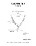 Japanese-Korean Smiling Face Titanium Necklace Female Round Neck Chain Wholesale Gb1783