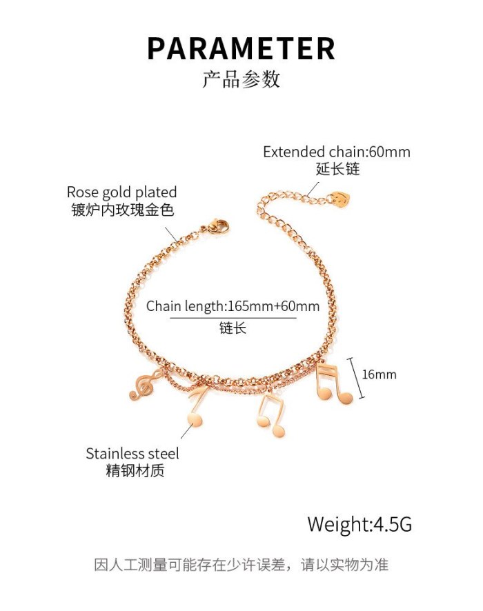 Japanese and Korean Notes, Women's Titanium Bracelet Jewelry Best Friend Gb1111