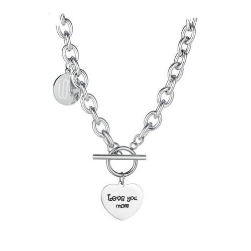 Japanese and Korean Fashion Chain Wholesale Fashion 100 Love Round Brand Lady Titanium Steel Necklace Jewelry Gb1778