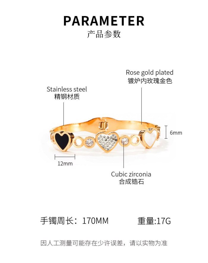 Japanese and Korean Bracelet Wholesale Classic Fashion Love Diamond Titanium Lady Bracelet Gb977