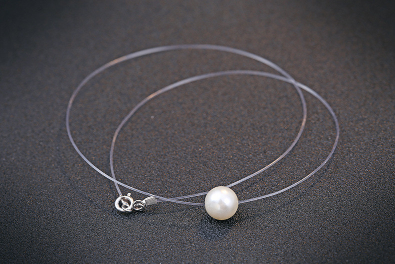silver necklace MLA673z(6mm)