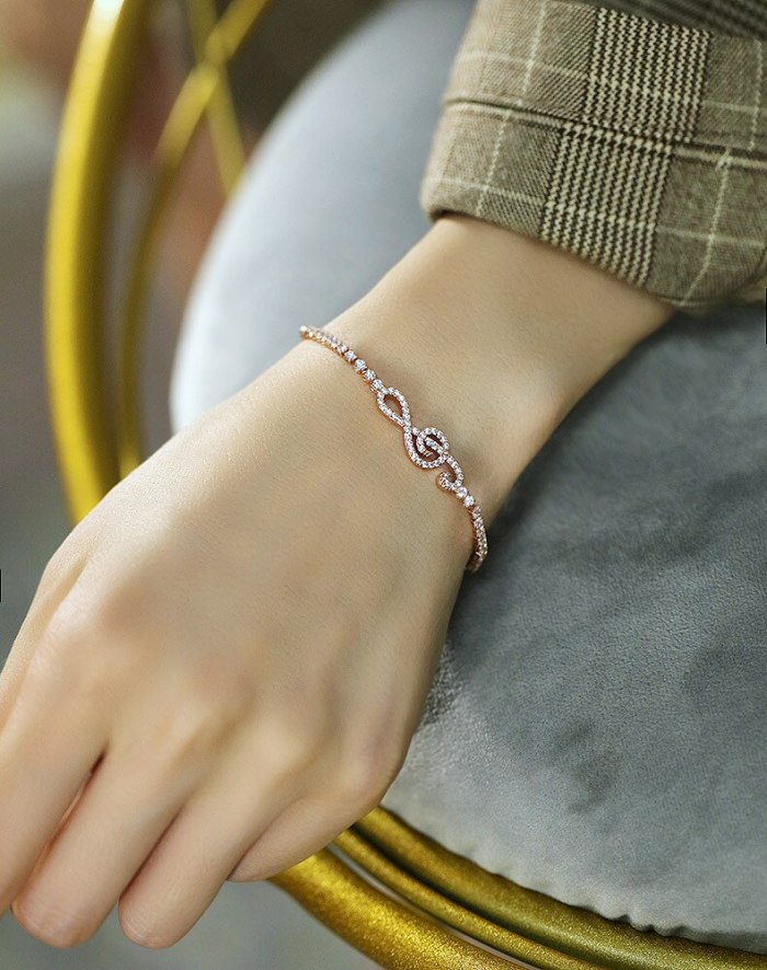 Korean Version of Students Simple 100 Copper Bracelet Ins Note Bracelet Female Gb1003