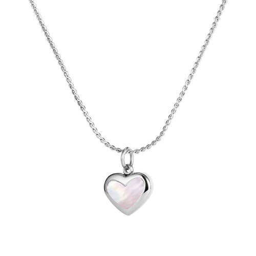 Korean Jewelry Wholesale Simple Temperament Ins Love Titanium Steel Necklace Female Clavicle Chain Accessories Gb1796