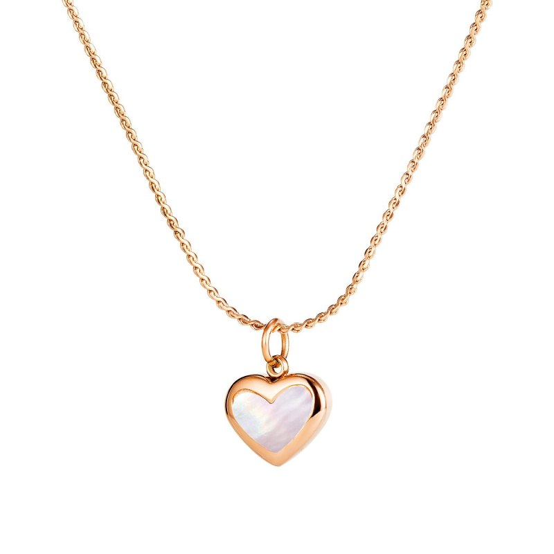Korean Jewelry Wholesale Simple Temperament Ins Love Titanium Steel Necklace Female Clavicle Chain Accessories Gb1796