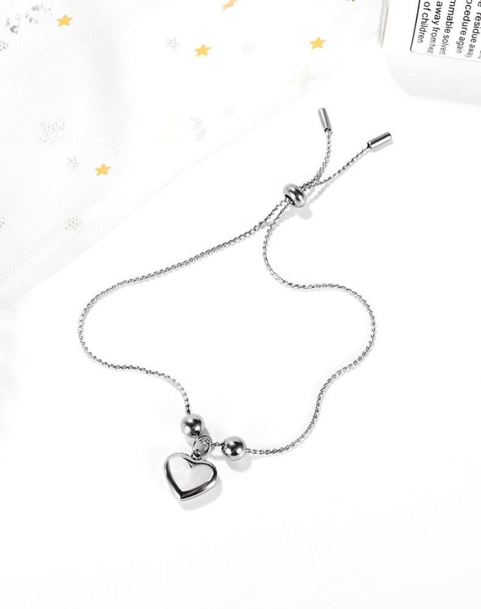 Japan and South Korea Simple Ins Titanium Steel Bracelet Female Creative Love Jewelry Gb1125