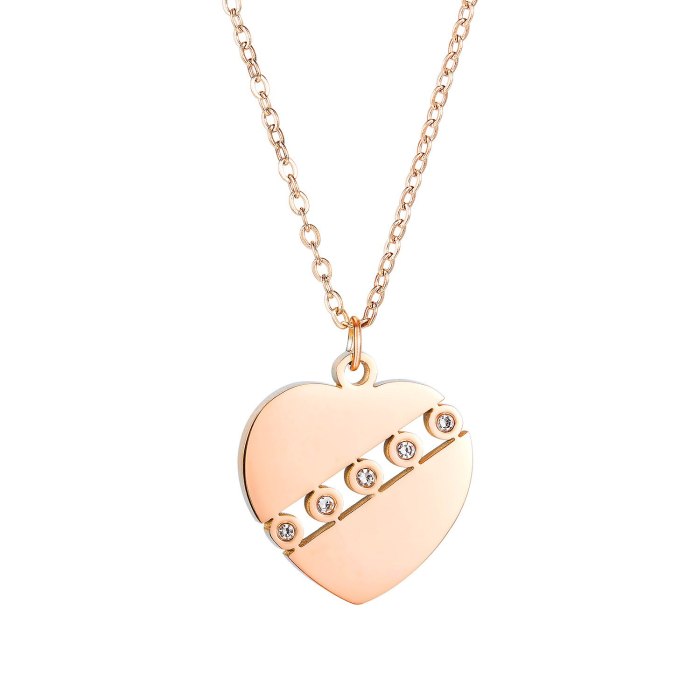 Korean Titanium Steel Love Necklace Women Choker Neck Chain Jewelry Gb1678