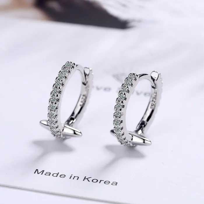 Rivet Earrings Women's Diamond Black Gold Earrings Dragon Bone Ins Wind Earrings Earrings XzEH564