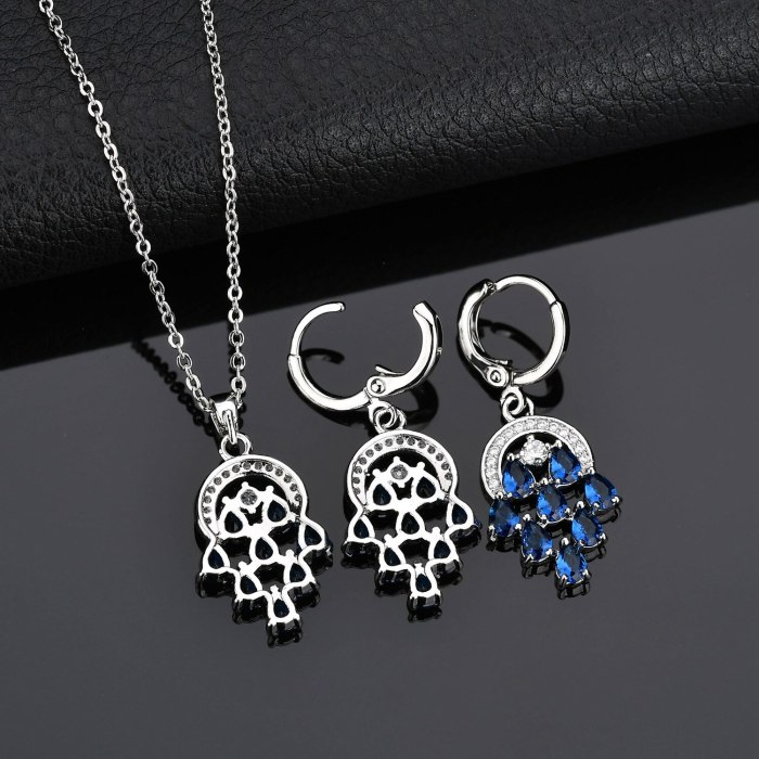 Copper Inlaid AAA Zircon Crystal Accessories Elegant Natural Fashion Earrings Wholesale Flower Earrings Gifts Qxwe1078