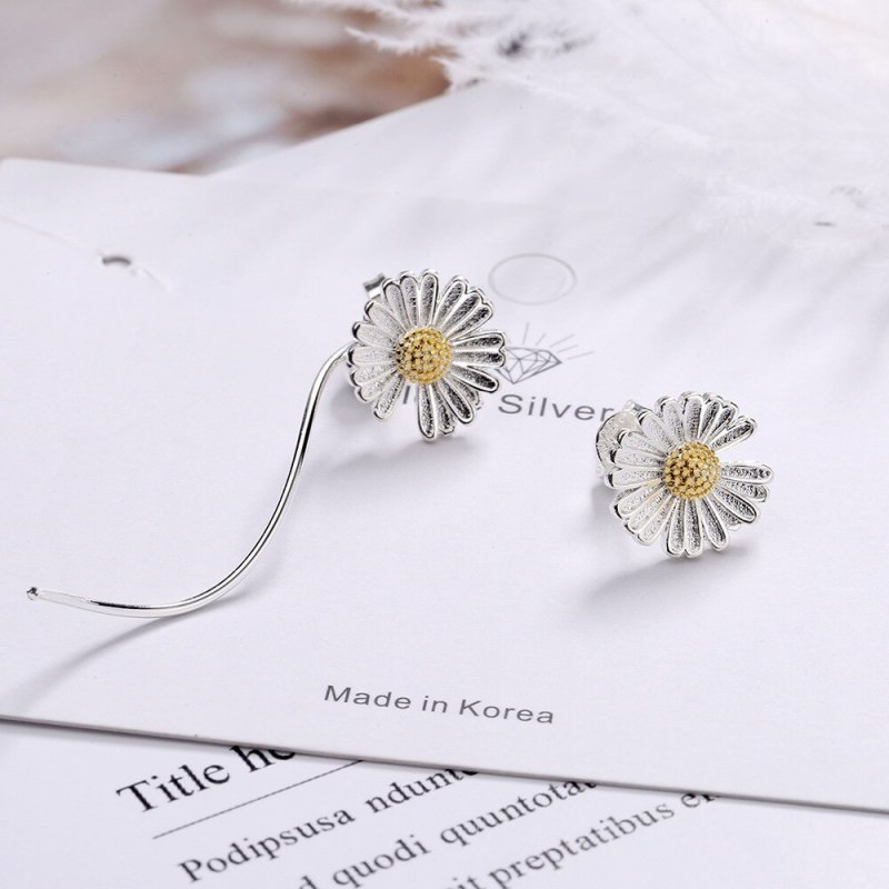Little Daisy Stud Earrings Female New Flower Earrings Fresh and Long Tassel Earrings Sweet Earrings XzED898