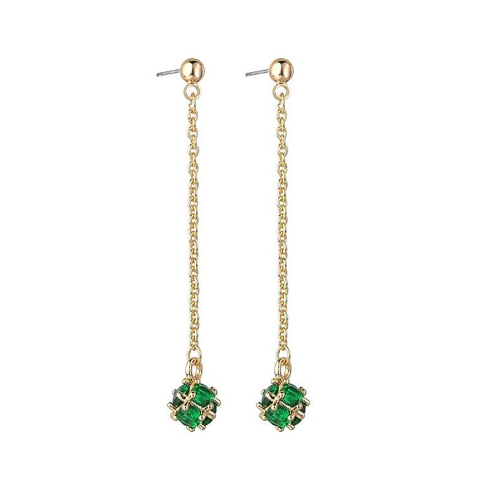 Summer Magic Ball Emerald Crystal Set Earrings 2020 New Girl Earrings Pure Silver Stud Earrings QxWE1332