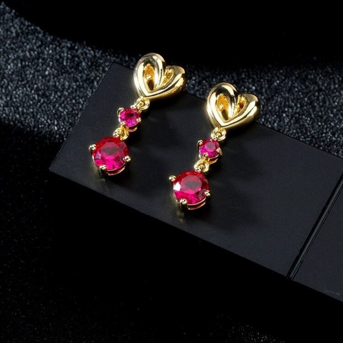 Zircon Stud Earrings Korean Girl Heart Earrings S925 Sterling Silver Earrings Joker Small Earrings QxWE1532