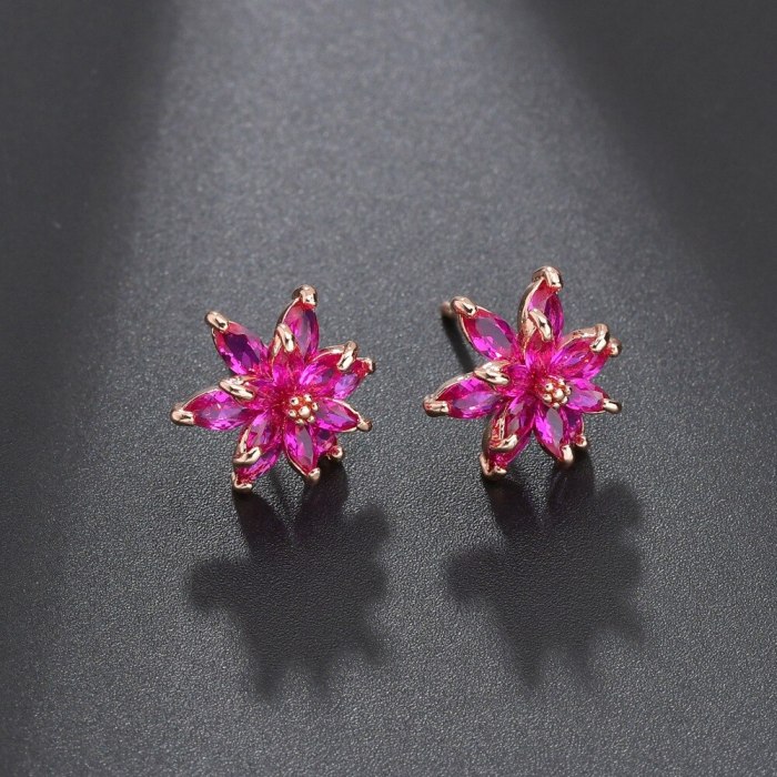 Earrings AAA Zircon Inlaid Earrings European and American High-grade Temperament Send Mother Earrings Qxwe910