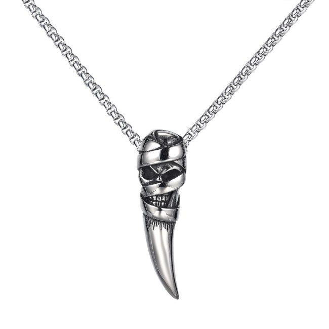 European Punk Jewelry Pendant Halloween Skull Titanium Steel Men's Necklace Personality Domineering Pendant Accessories Gb1837
