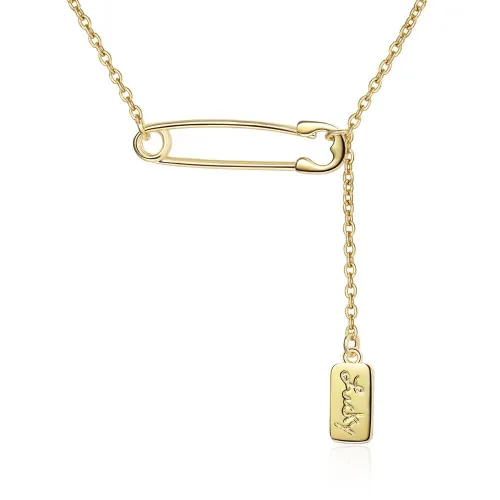 Korea Simple New Trendy Brooch LOVE Pendant Necklace Female Long Clavicle Chain XzDZ518