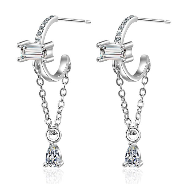Long Tassel Water Drop Earrings for Women New Fashion Exquisite Temperament Personalized Earrings Simple Small Fresh Xzed892