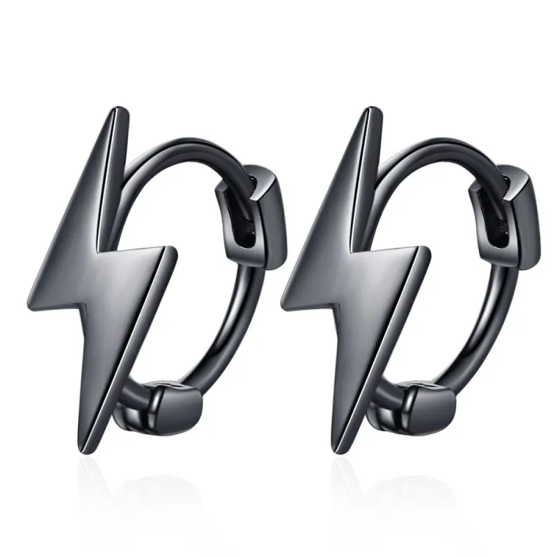 Korean Version Simple Personality Lightning Design Student Ear Buckle Lady Art Sense Stud Earrings Xzeh586