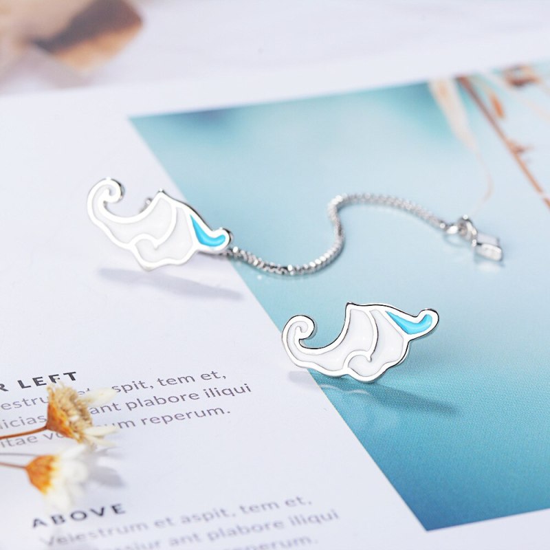 Earrings Female Korean Version Sen Sweet Cloud Earrings Simple Personality Long Line Earrings Female XzED900