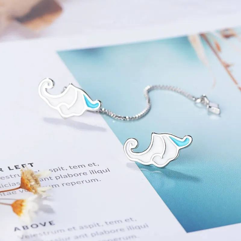 Earrings Female Korean Version Sen Sweet Cloud Earrings Simple Personality Long Line Earrings Female XzED900