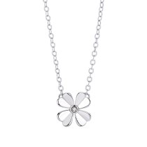 S925 Sterling Silver Necklace, Korean Simple Four-leaf Clover Clavicle Chain Pendant Creative Jewelry MlA1953