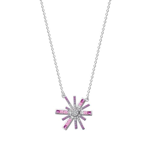 S925 Silver Necklace Female Korean Sweet Diamond-encrusted Star Man Short Collarbone Chain Irregular Flower Ornament MlA2149