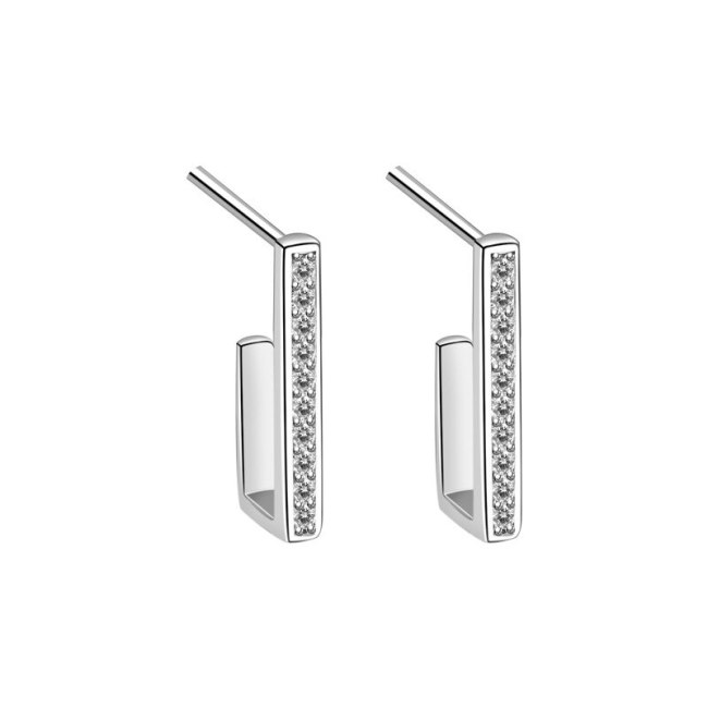 S925 Sterling Silver Fashion Personalized Earrings Women's Korean Versatile Geometric Stud Earrings Mle2159