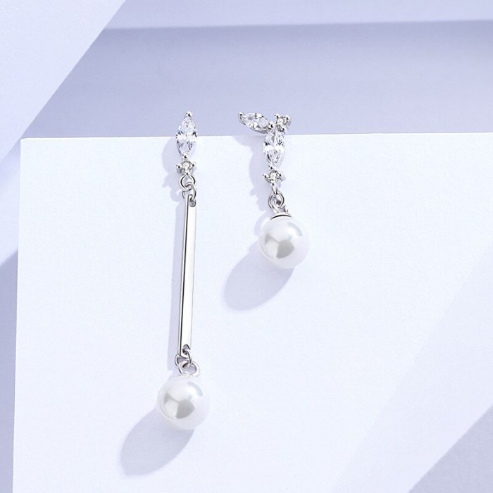 Korean Temperament Micro Set Earrings for Women's New Fashion S925 Sterling Silver Small Fashion Pearl Earrings Mle2198