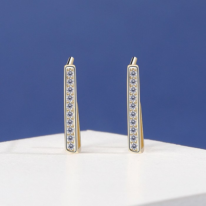S925 Sterling Silver Fashion Personalized Earrings Women's Korean Versatile Geometric Stud Earrings Mle2159