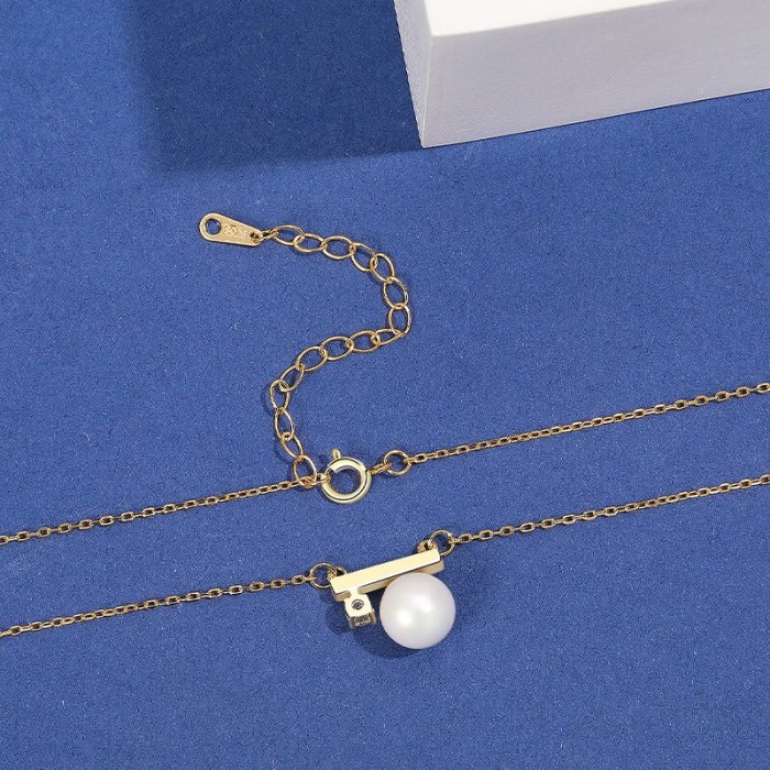 S925 Pure Silver Pearl Creative Necklace Pendant Women's Fashion Korean Silver Mla2065
