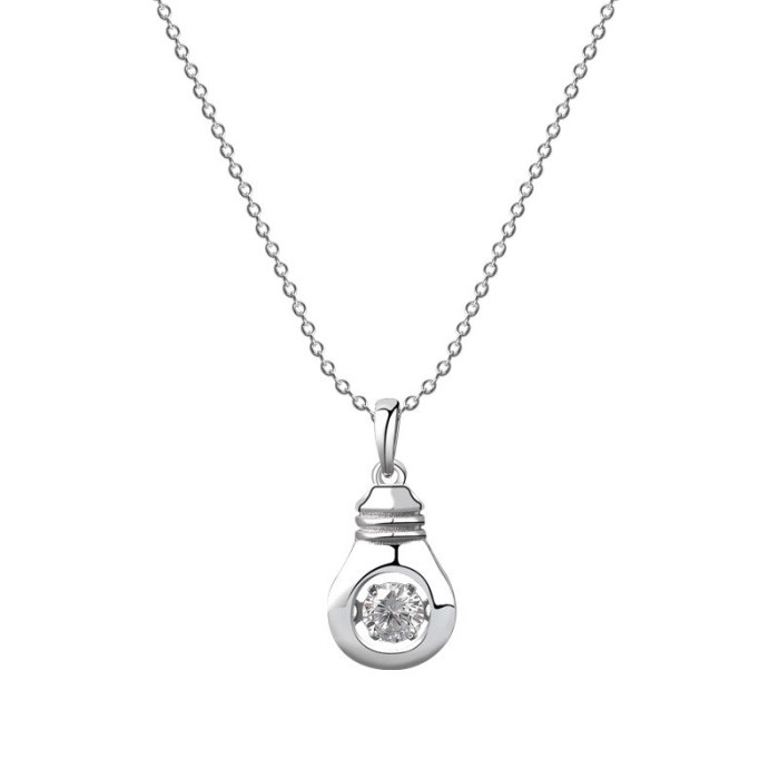 S925 Sterling Silver Ins Fashion Korean Jewelry, Diamond, Geometric Shape, Zircon Necklace, Set Wholesale MlA2006