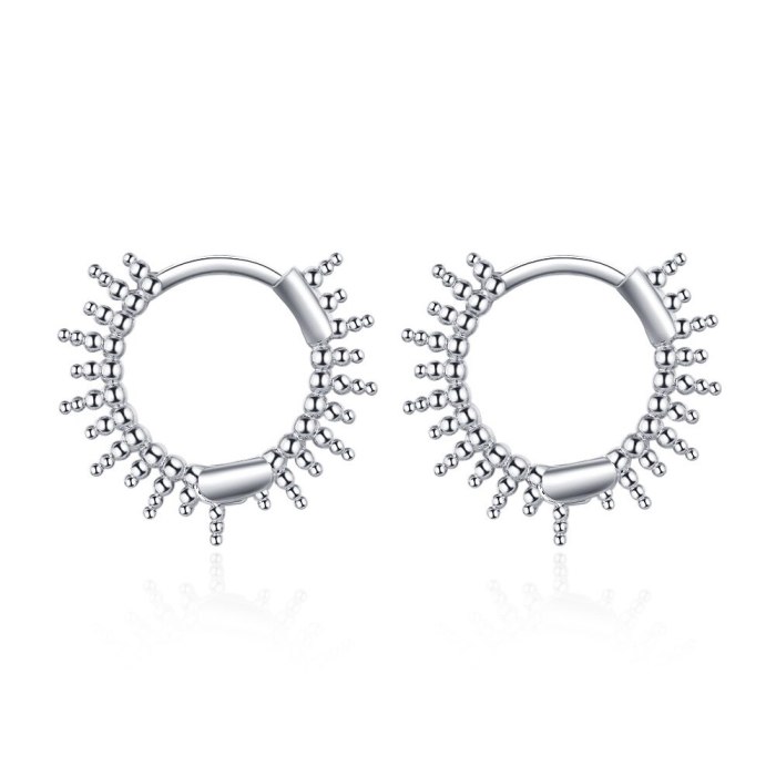 Korean Round Beads Earrings Female Fashion Simple Earrings Temperament Sweet Geometric Shape Ear Buckle Ear Jewelry XzEH600