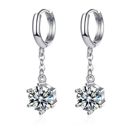 Korean Style Temperament Inlaid Zirconium Diamond Earrings Earrings Female Simple and Sweet Earrings Long Earrings XzEH603
