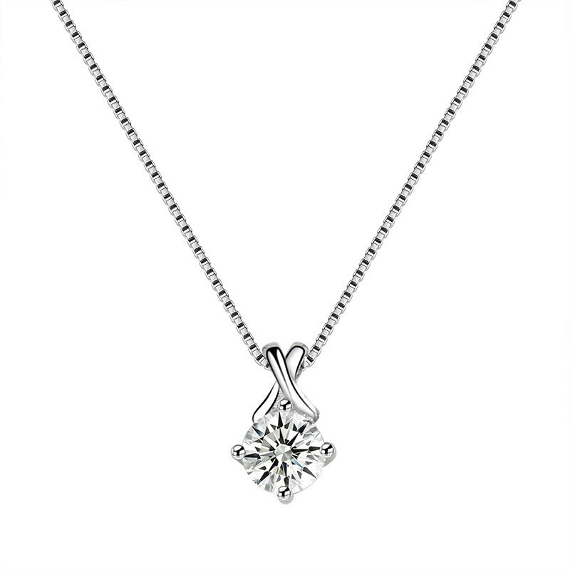S925 Sterling Silver Zircon Pendant Female Necklace Pendant Jewelry Fashion Korean-Style Necklace Mla1828