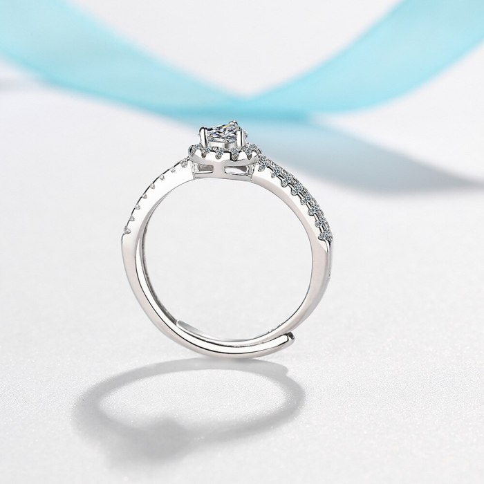 Korean Ring with Zirconium Water Drop Ring Pear Shaped Pigeon Egg Wedding Ring Xzjz350