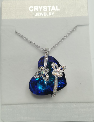 moon heart necklace  11112