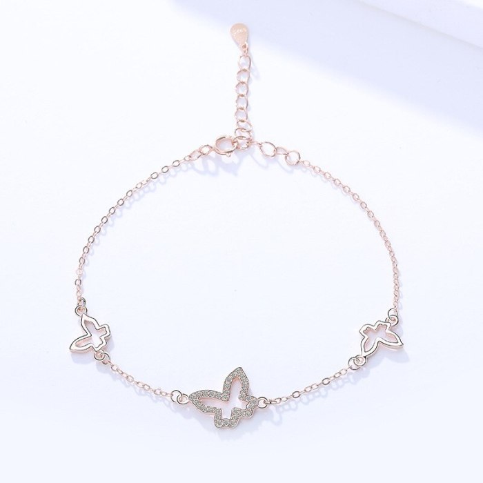 S925 Sterling Silver Jewelry Female Korean Version All-match Single-layer Jewelry Irregular Geometric Bracelet MlL052L