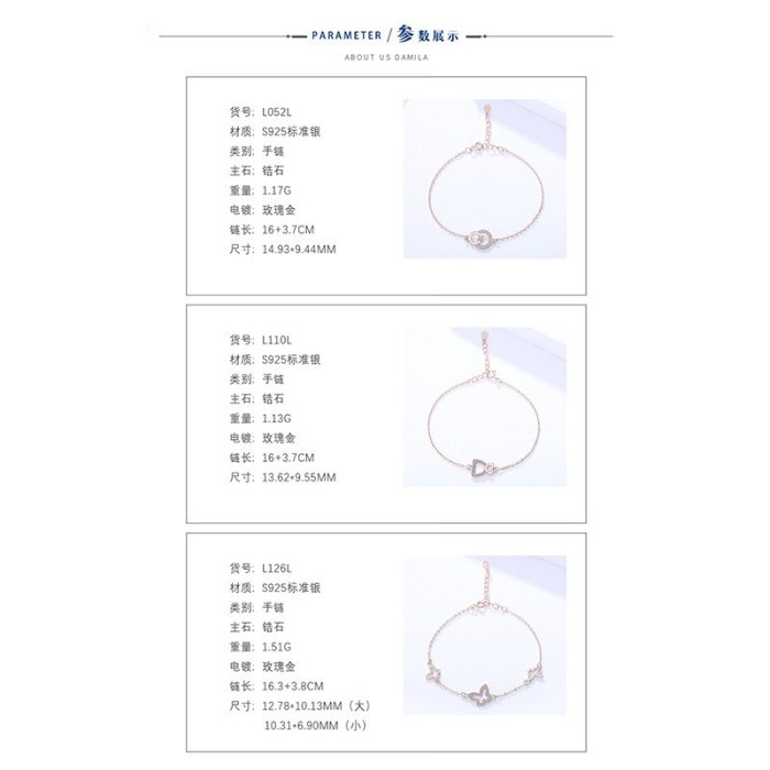 S925 Sterling Silver Jewelry Female Korean Version All-match Single-layer Jewelry Irregular Geometric Bracelet MlL052L