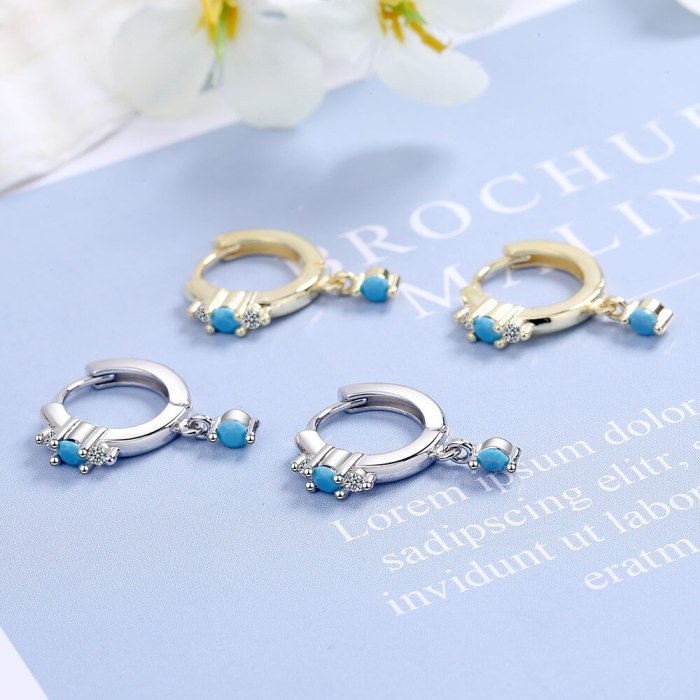 Korean Version Fashion Small Fresh Earrings Set Diamond Earrings Water Drop Earrings Simple Temperament Ear Accessories XzEH596