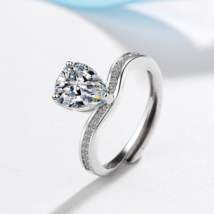 Korean flash zirconium diamond ring vivid fashion temperament ring women's ring xzjz365