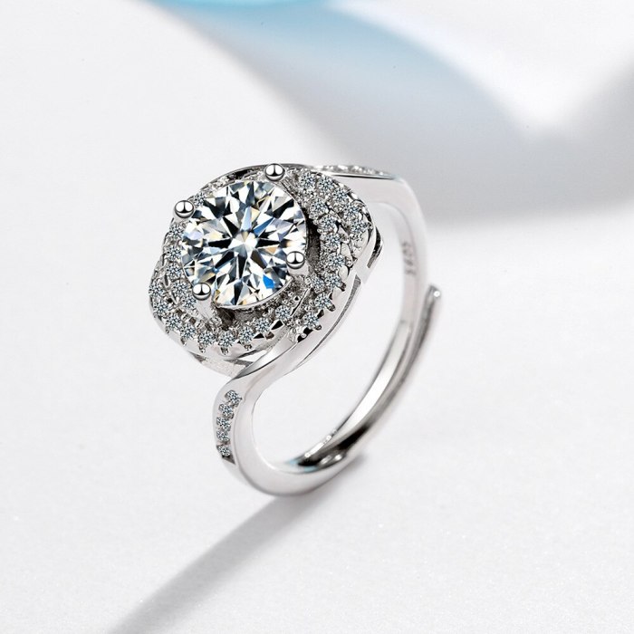 Flash Zirconium Diamond Ring Living Fashion Temperament Ring Female Ring XzJZ361